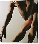 Male Ballet Dancer Holding Pose Canvas Print