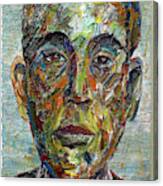 Male Face Portrait Abstract Expressionism Oil Painting On Canvas