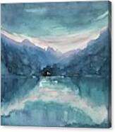 Malibou Lake In Blue Canvas Print
