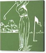 Man Golfing Canvas Print