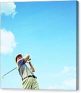 Man Playing Golf Canvas Print