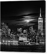 Manhattan At Night Canvas Print