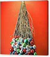 Merry Christmas Twig Tree Canvas Print