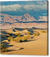 Mesquite Flat Sand Dunes At Sunset Canvas Print