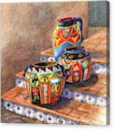 Mexican Pottery Still Life Canvas Print