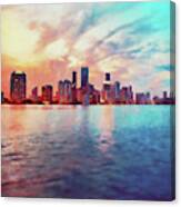 Miami Cityscape - 02 Canvas Print