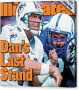 Miami Dolphins Qb Dan Marino... Sports Illustrated Cover Canvas Print