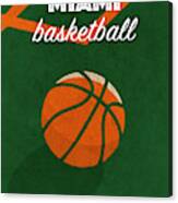 Miami University Retro College Basketball Team Poster Canvas Print