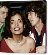 Mick Jagger And Mikhail Baryshnikov At Bianca Jagger's Birthday Party At Studio 54 Canvas Print