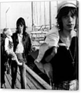 Mick Jagger, Keith Richards, Anita Pallenberg And Their Child In Sweden Canvas Print