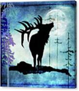 Midnight Elk Canvas Print
