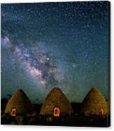 Milky Way Over Charcoal Ovens Canvas Print