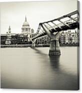 Millennium Bridge In London Canvas Print