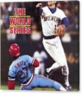 Milwaukee Brewers Robin Yount, 1982 World Series Sports Illustrated Cover Canvas Print