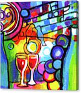 Mini Wine Menagerie Abstract Canvas Print