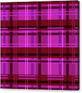 Minimalist Magenta Plaid Design 01 Canvas Print