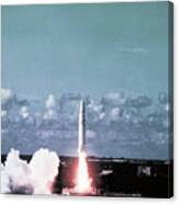 Missile Being Launched Canvas Print