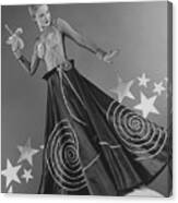 Model In A Futuristic Dress Imagined For The Year Canvas Print