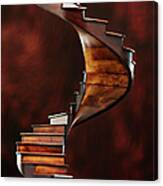Model Of A Spiral Staircase Canvas Print