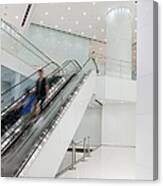 Modern Business & Shopping Escalator Canvas Print