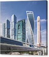 Modern Skyscrapers In Moscow Canvas Print