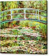 Bridge Over A Pond Of Water Lilies By Monet Canvas Print