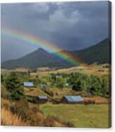 Montana Farm Rainbow Canvas Print