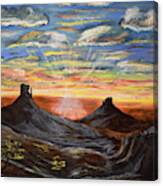 Monument Valley And Kokopelli Canvas Print