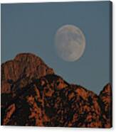 Moon Rise Over Mount Wrightson Canvas Print