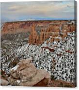 Moonrise Over Colorado National Monument Canvas Print