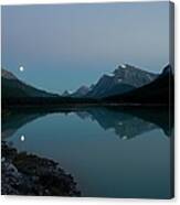 Moonrise, Waterfowl Lake, Banff Canvas Print