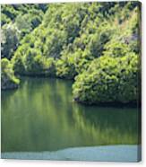 More Than Fifty Shades Of Green - Peaceful Mountain Lake To Relax You Canvas Print