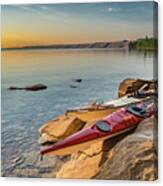 Morning Kayaks Canvas Print