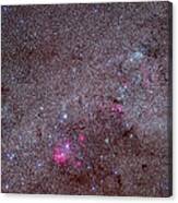 Mosaic Of The Carina Nebula And Crux Canvas Print