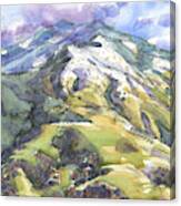 Mount Diablo With Snow Canvas Print