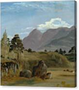 Mountain Landscape, Possibly In The Lake District Canvas Print
