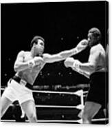 Muhammad Ali Punching Buster Mathis Canvas Print