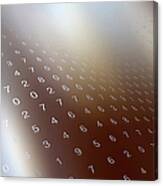 Multiple Rows Of Random Numbers On A Canvas Print