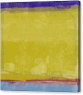 Mustard And Blue Abstract Study Canvas Print