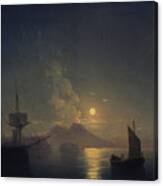 Naples By Night, 1850. Found Canvas Print