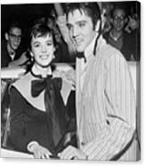 Natalie Wood And Elvis Presley Canvas Print