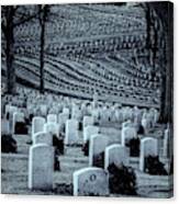 National Cemetery In Black And White Canvas Print