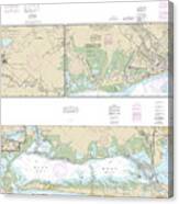 Nautical Chart-11322 Intracoastal Waterway Galveston Bay-cedar Lakes Canvas Print