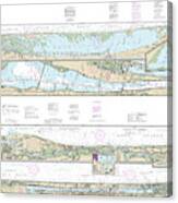 Nautical Chart-11485 Intracoastal Waterway Tolomato River-palm Shores Canvas Print