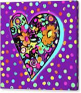 Neon Hearts Of Love I Canvas Print