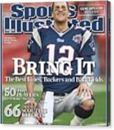New England Patriots Qb Tom Brady, Super Bowl Xlii Sports Illustrated Cover Canvas Print