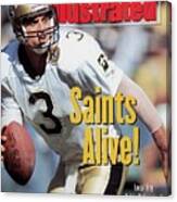 New Orleans Saints Qb Bobby Hebert... Sports Illustrated Cover Canvas Print