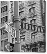 Turn Right On Broadway Canvas Print