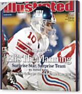 New York Giants Qb Eli Manning, 2008 Nfc Championship Sports Illustrated Cover Canvas Print