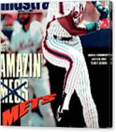 New York Mets Darryl Strawberry... Sports Illustrated Cover Canvas Print